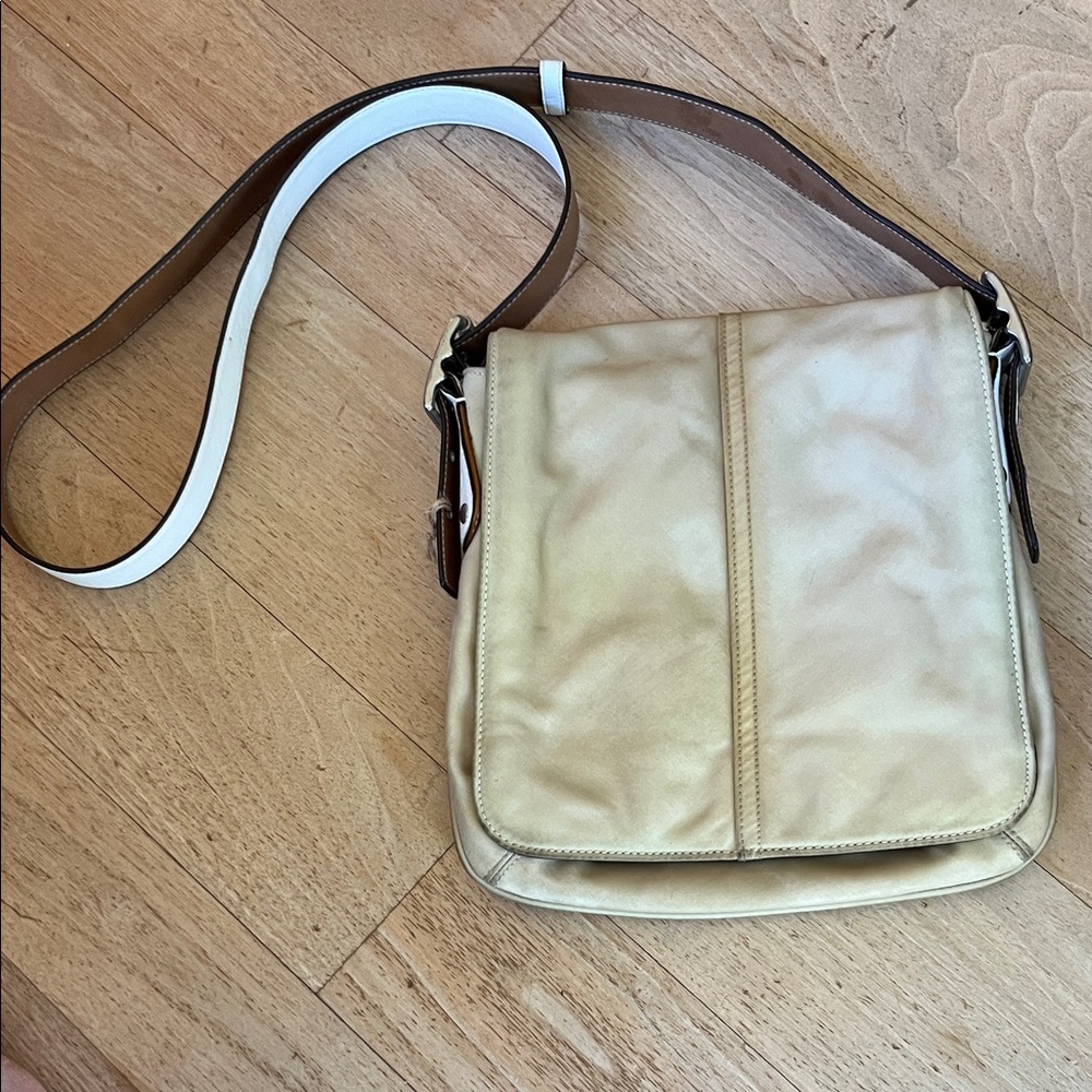 Coach Cream Leather Crossbody Bag